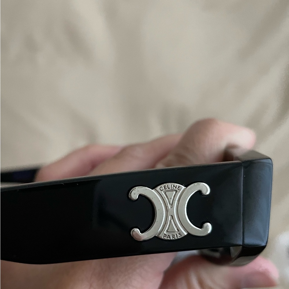 Celine Triomphe Cat Eye Sunglasses with Silver Hardware - Picture 3 of 8